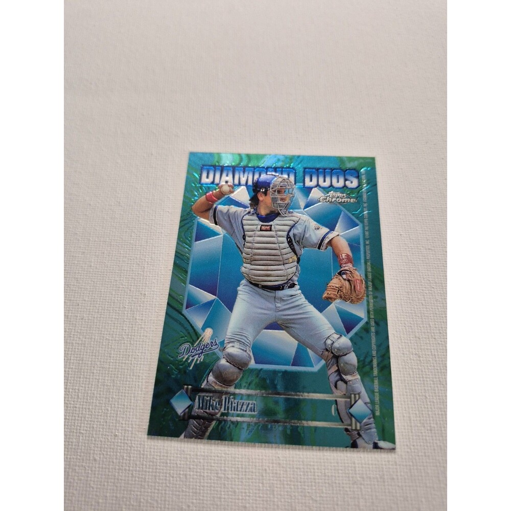 2000 Topps Chrome Diamond Duos D008 Mike Piazza Hideo Nomo Dodgers Insert